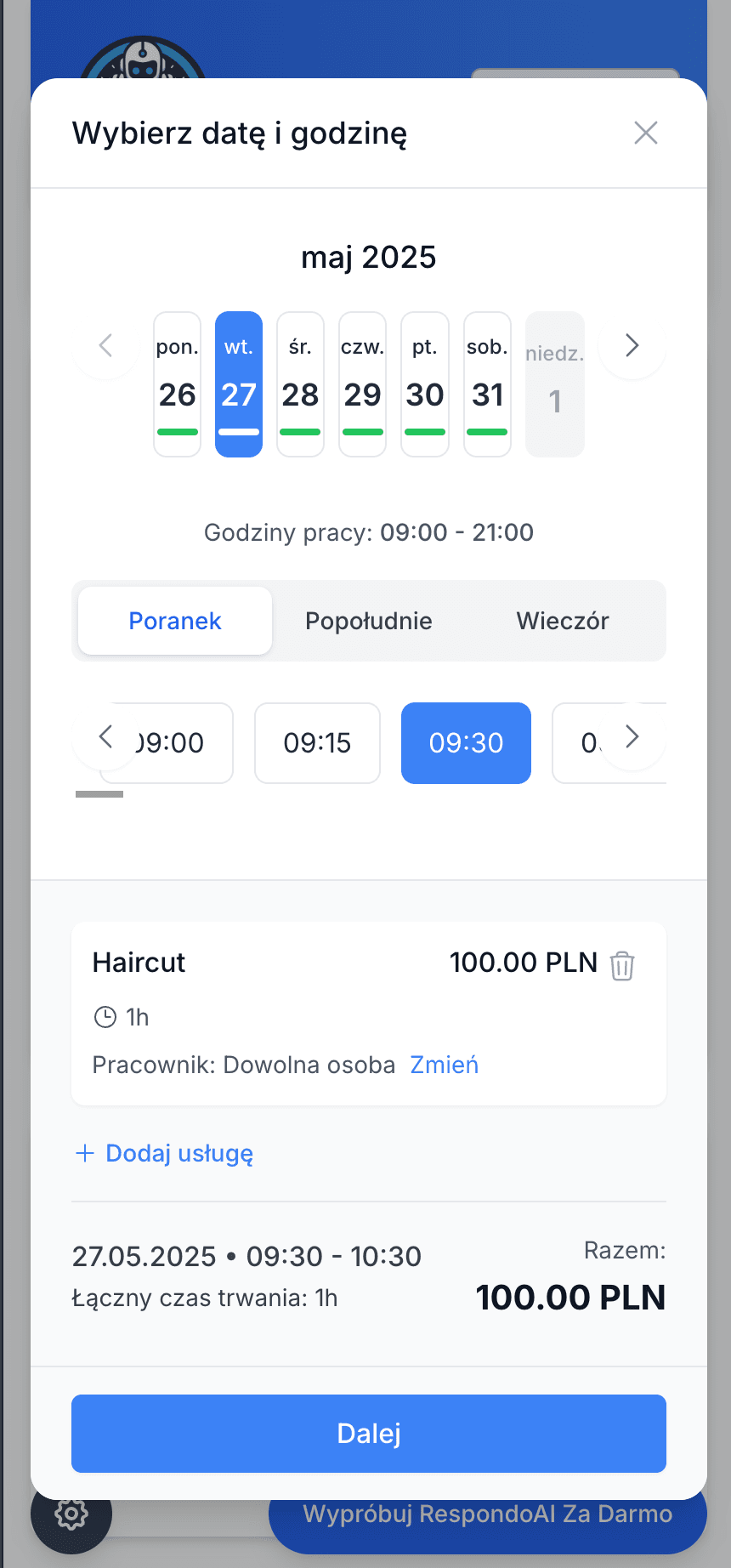 Screenshot for Prosta i przejrzysta rezerwacja przez dedykowaną stronę dla Twoich klientów