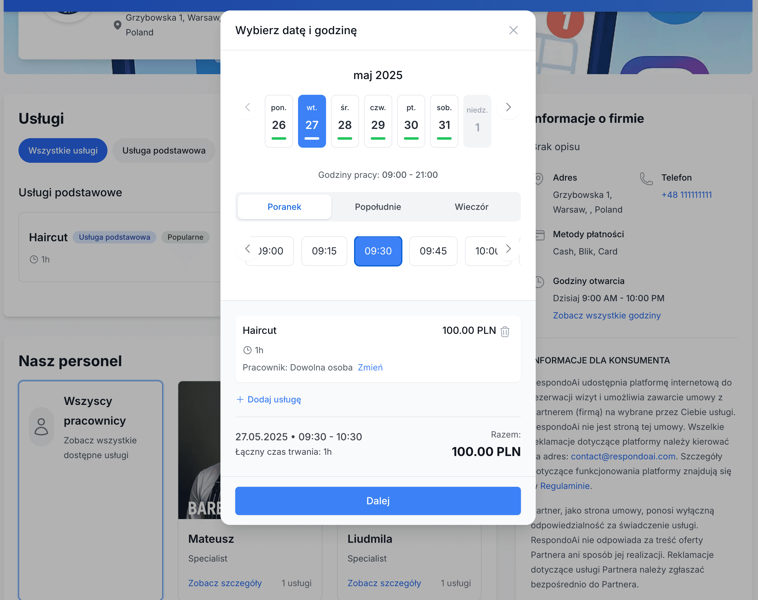 Screenshot for Prosta i przejrzysta rezerwacja przez dedykowaną stronę dla Twoich klientów